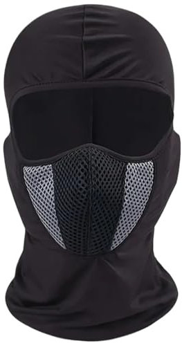 USOHJZ Fahrradmaske 2 Stück Sturmhaube aus Baumwolle mit winddichtem Schutz for Herren und Damen, Vollmaske for Gesicht und Hals, Fahrradausrüstung im Freien Fahrrad Maske Sommer(Gray)