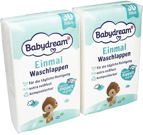 Baby Einmalwaschlappen, 2X 30 Stück