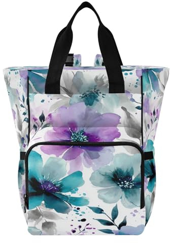 Ttgoth Sac à dos à langer imperméable avec porte-biberons isothermes, sac à dos de voyage multi-poches avec sangles de poussette pour maman et papa