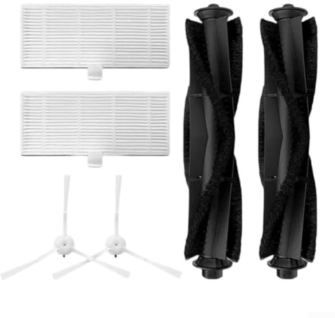 Pièces d'aspirateur R8 : brosse latérale à rouleau principal, kit de filtre HEPA - Enlèvement efficace de la saleté des bords - Accessoire de capture des squames d'animaux