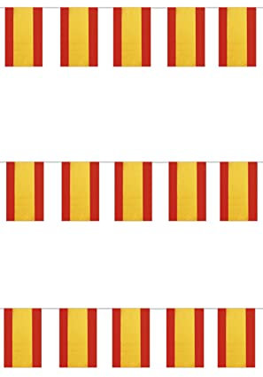 Bandera Plastico de España 20x30 centimetros, 50 metros