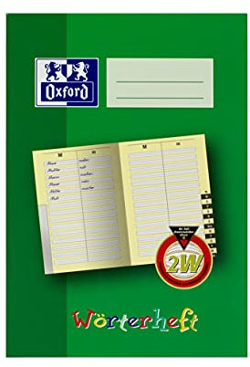 Oxford Wörterheft, A5, 28 Blatt, Lineatur 2W, grün, 10 Stück