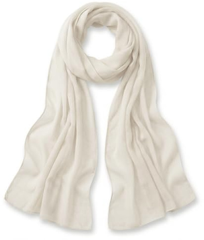 TigerTie Damen Chiffon Schal Halstuch – Luftig und angenehm zu tragen – 160 x 36 cm, creme beige