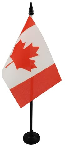 AZ FLAG Bordsflagga Kanada 15x10 cm Kanadensisk 100D Polyester Plastfot