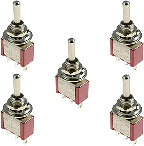 5 x Mini (On) Off(On) Momentary Toggle Switch Miniature SPDT