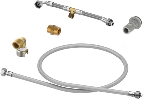 TECE-Feinbauset für Dusch-WC Modul (silber, Bauhöhe 1120 mm, für Uni-Spülkästen, Dusch WC Zubehör, Badinstallation, Sanitärbedarf) 9880052