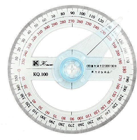 TuToy 10Cm Kunststoff 360 Grad Winkelmesser Lineal Winkel Finder Swing Arm Schule Büro