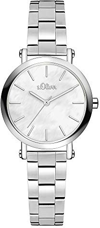 s.Oliver DamenArmbanduhr Analog Quarz Edelstahl SO-3810-MQ