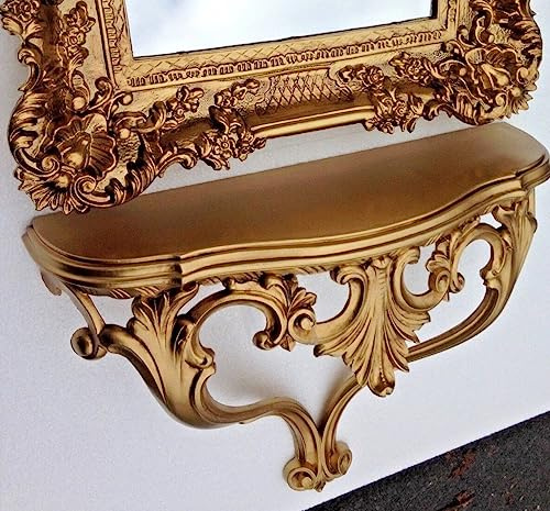 by artissimo Console murale style baroque - 57 x 18 x 46 cm - Cp60 (doré)
