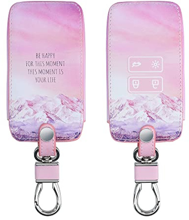 kwmobile Autoschlüssel Hülle kompatibel mit Renault 4-Tasten Smartkey Autoschlüssel (nur Keyless Go) - Kunstleder Schutzhülle Schlüsselhülle Cover