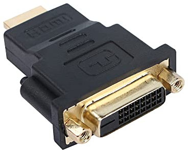 QIANRENON HDMI macho a DVI (24+1) adaptador hembra DVI-D hembra a HDMI macho Convertidor bidireccional 1080p