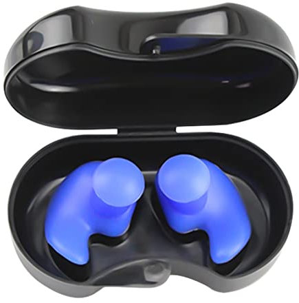 LUOSHUAI OhrenstöPsel 1 Paar Schwimmen Ohrstöpsel Weiches Silikon for Erwachsene Dusche Baden Schnorcheln Surfen wasserdichte Anti-Rausch-Schwimmen-Ohrstecker GehöRschutzstöPsel (Color : BL)