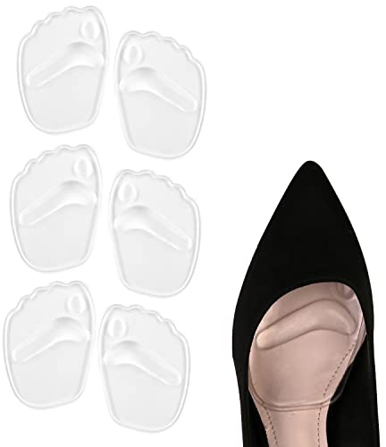 Cuscino per piede in gel, 3 paia di scarpe con tacchi alti, inserti per avampiede, sollievo dal dolore, cuscinetti per metatarso, riutilizzabili, per donne (3 paia)