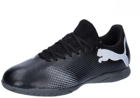 PUMA Unisex Kinder Future 7 Play It Jr Soccer Shoe, Black White, 37 EU