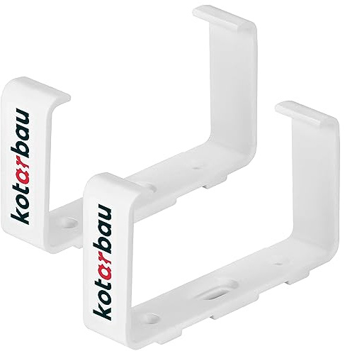 KOTARBAU® 2er Set Flachkanal Befestigungsschelle 110 x 55 mm Motagehalter Kanalhalterung für Lüftungssysteme aus Kunststoff Kanalschelle Halter Befestigung Lüftungskanal