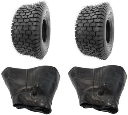 Lot de 2 chambres à air + 2 pneus à gazon 20 x 8,00-8 profil LG01 avec chambres à air pour tracteur pelouse, tondeuse autoportée 8, dimensions 20 x 8-8, 20 x 8, 20 x 8,00-8, pneu de tondeuse à gazon,