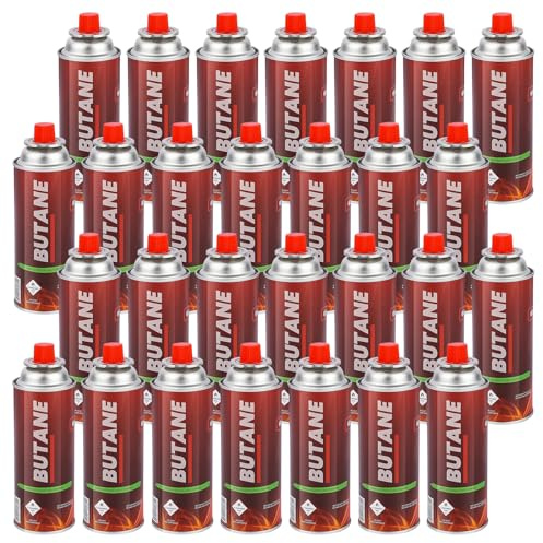 NATIONAL STANDARD Butane Fuel Cylinders for Portable Camping Stoves, UL Tested Safety System, RVR Safety Design (28 Pack)