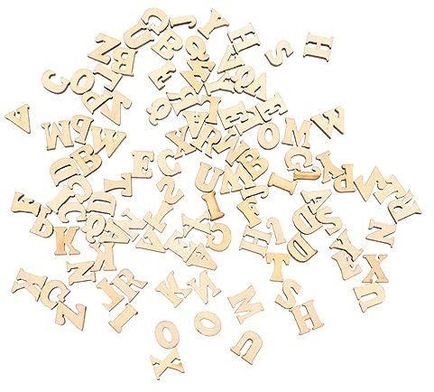 SEWOART 100stücke Teiliges Buchenholz Für Diy Basteln Und Lernen Natürliche Buchstaben Für Kreative Junge Mädchen Motorikförderung Vielseitige Holz-buchstaben Zum Gestalten Und Spielen