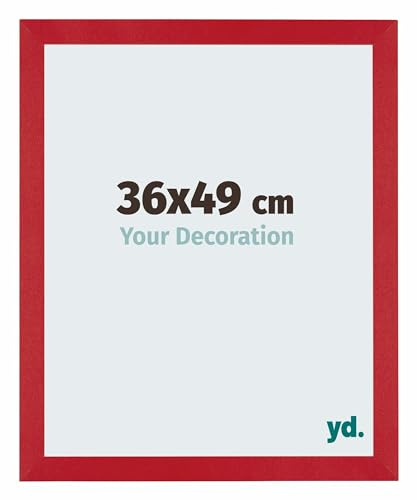 yd. Your Decoration - Puzzlerahmen 36x49 - Rot - Puzzlerahmen 500-1000 Teile - Holz Bilderrahmen - Mura