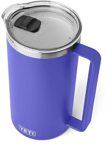 YETI Rambler Pitcher, Vacuum Insulated, Acier inoxydable avec MagSlider Lid, Ultra Marine Violet, 64 oz (1892 ml)