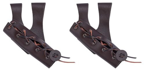 NBEADS Medieval Knight Sword Holster, Leather Sword Sheath Waist Sword Belt Holder Adjustable Sword Holster Viking Warrior Costume for Halloween Renaissance Accessories, Coconut Brown