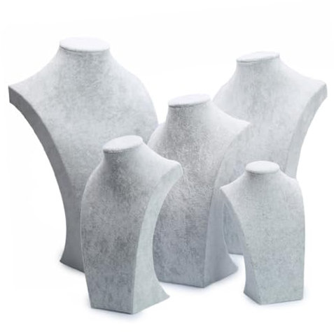 ROMISBABA Halskette Display Ständer Eisblumen-samt Eleganter Schmuck Organizer Für Ketten Und Anhänger Für Geschäfte Und Zuhause Und Schützend