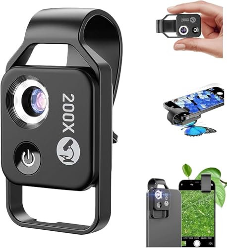 2025 New Nano Zoom 200x for iPhone, Nanozoom 200x for iPhone with CPL, Nano Zoom Lens for Iphone, Protable 200x Pocket Microscope Camera Magnification Zoom Lens for iPhone and Android Zoom