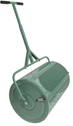 CStern Spargitore per compost da 75 l, con manico, multiuso in rete metallica, spargitore per semi, spargitore per semi di torba, colore: verde