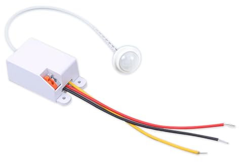 Mini Rilevatore di Movimento 220V, Interruttore Sensore di Infrarossi, Rilevamento 360° fino a 5-8m, Installazione a Soffitto, Rilevamento per Illuminazione Automatica Protezione IP20 Ambienti Interni