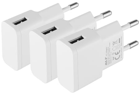 Security-01 3er-Pack USB-Ladegerät, 5V 1A 5W AC-zu-DC-Netzteiladapter, für IP-Kameras, Tablets, MP3-Player, E-Reader, Smartphones, Elektrowerkzeuge und mehr