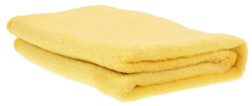 EPIGEIST Flanell Haustierdecke 50x70cm Einfarbig Hellgelb Warm Waschbar für Sofa und Welpen Kuscheldecke Weiche Fleece Decke für Mittelgroße Hunde