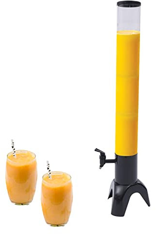 Beer Tower Dispenser with Removable Ice Tube, Home Faucet Draft Beer Tower Homebrew Draft Kegerator Tower Beer Dispenser Clear Liquor Tower Dispenser Beer Tower Drink Dispenser, Capacity: 3L/ 100oZ