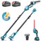 SEESII 6-in-1 Mini Kettensäge & Akku Heckenschere Set, Hochentaster mit 2 * 4000mAh Akkus, Maximale Reichweite bis zu 4,57m, Geeignet für Gartenpflege und zum Holzfällen