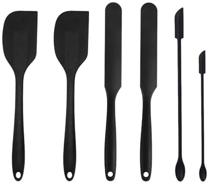 CORTNEY 6 Pezzi Mestoli Cucina Silicone, per Cottura e Miscelazione, Resistenti al Calore, Padella Antiaderente, Leccapentole Silicone, Lavabile in Lavastoviglie