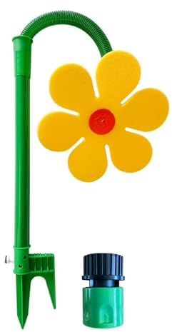 Flower Sprinklers with Rotating Garden Water, Crazy Daisy Water Sprinkler, Crazy Daisy Sprinkler Sunflower Lawn Dancing Flowe (Yellow)