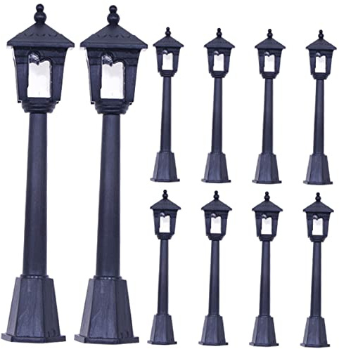Abaodam 10pezzi Lampione in Miniatura Micro Lampioni Per Case in Miniatura Decorazioni Per Scene Forniture Per Mini Case Per Paesaggi Miniaturizzati