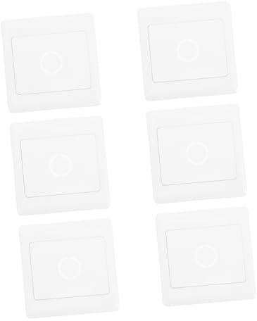 Operitacx 6 Cubiertas de Placa de Pared de PC Resistentes al Desgaste Espacio de Montaje de 60 Mm, Tapa Decorativa para Interruptores y Cajas de Conexiones para Renovación en Hogares DIY