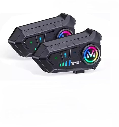 Generico COPPIA AURICOLARI PER CASCO MOTO BLUETOOTH 5.3 IP67 CON CANCELLAZIONE DEL RUMORE