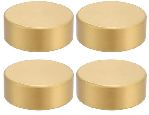 DELORIGIN 4 pisapapeles redondos de latón de 1,5 cm (2 pulgadas) pequeño y robusto soporte de papel adecuado para caligrafía china y arte moderno