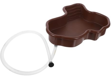 Abaodam Plateforme de Bain pour Tortues Extra-Large Rampe Intégrée Bassin en Plastique Robuste pour Terrarium Espace de Baignade et Repos Étang de Baignade pour Reptiles et Tortues