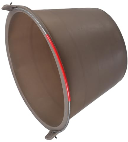 POPETPOP Cubo de Plástico Grueso para Cemento y Arena 10 litros Color Gris con Asa Resistente y Portátil para Uso Doméstico y Obra de Construcción