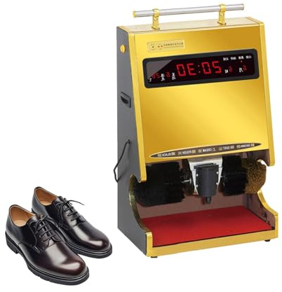 Nettoyeur De Chaussures électrique, Cireuse Automatique à Double Brosse Pour Chaussures En Cuir, Usage Domestique, Commercial, Hôtel, Avec Affichage De L'heure