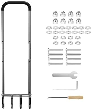 Genérico Aireador de Jardín | con Tornillos de Acero Inoxidable - Aireador Metálico para Jardín - para Hombre Adulto, Jardinero Principiante, Hogar, Paisajismo, Cuidado del Suelo y del Césped