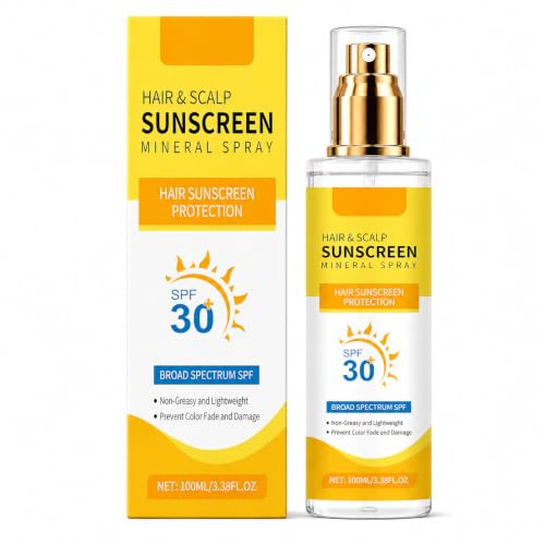 Haar Sonnenschsonnenschutz haareutz Spray LSF 30, Sonnenschutz Haare & Kopfhaut Sonnenschutz, UV Schutz Haare für Scheitel und lichte Bereiche, leichte nicht fettende Formel, ohne weißen Film, 100ml