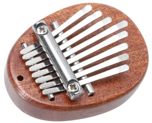 Mini Kalimba de Madera y Acero Inoxidable, Piano de Pulgar Portátil | 8 Notas, para Adultos y Profesionales, Forma Elegante, Uso en Escenario y Obsequio