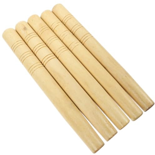 PACKOVE Wooden Handle Replacement Sturdy Wood Material Comfortable to Hold, Easy to Install 5pcs for Shovels and Sickles for Garden Tools and Farm Tool Repairs for Garden Tools and Farm