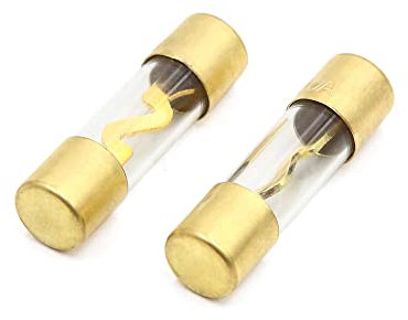 sourcingmap 2pcs 40A AGU Fuse Glass Tube Fuse Inline Power Fuse for Car Audio
