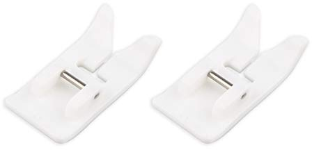 Jopto Teflon-Nähfuß mit Zick-Zack-Antihaftbeschichtung für alle Low-Shank Brother, Babylock, Singer, Euro-Pro, Janome, Kenmore, Weiß, Juki, New Home, Simplicity, Elna Nähmaschinen, 2 Stück