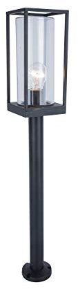 LUTEC Wegeleuchte Flair,1 flammige (E27) Standleuchte,Außenleuchte aus Aluminium in Schwarz,klassische Wegelampe,Gartenlampe…