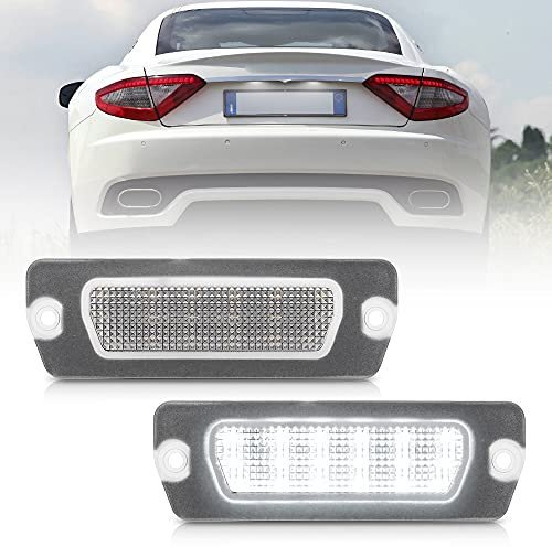 2 x LED-Kennzeichenbeleuchtung für Maser.ati Coupe 4200 4200 GT 01–07 GranTurismo ab 07 GranCabrio 10-up LED-Tag-Lampen, OEM-Nr. 198231